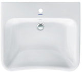 DURAVIT DuraStyle Waschtisch 650 mm mit Überlauf, 1 Hahnloch, WonderGliss – Wandmontage