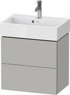 betongrau matt / Spanplatte / 2 Schubkästen