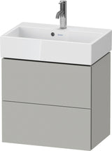 DURAVIT L-Cube Waschtischunterbau wandhängend, 2 Schubkästen, Weiß Matt, 584 mm