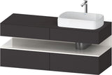 DURAVIT Qatego Konsolenwaschtischunterbau 1400 mm Weiß Matt Eiche Schwarz Matt wandhängend
