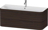Duravit Happy D.2 c-bonded Waschtischset 1175 mm wandhängend mit 2 Schubkästen und Tip-on Technik