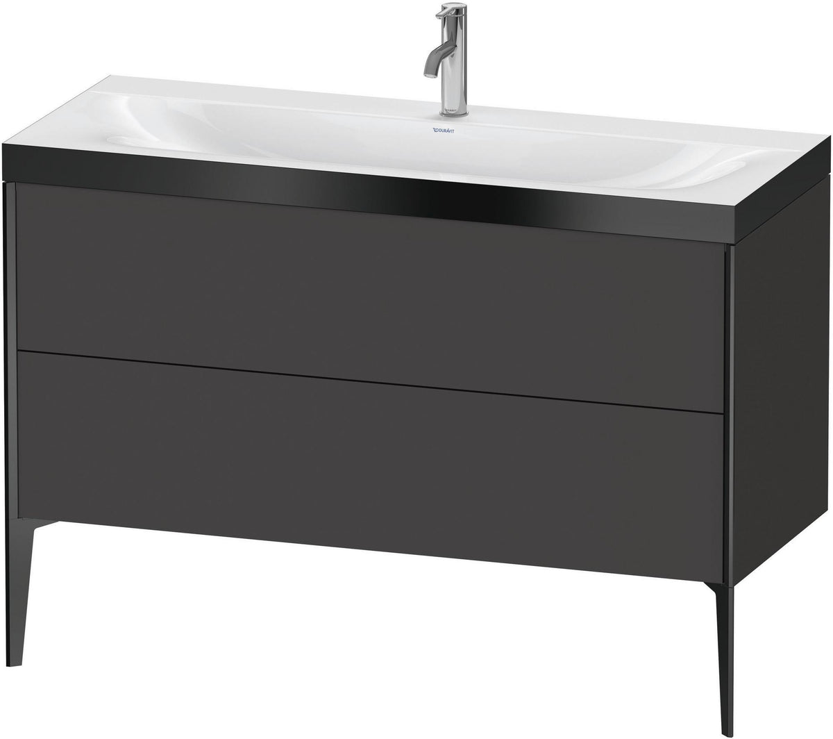DURAVIT XViu c-bonded Waschtischunterbauset 1200 mm mit 2 Auszügen, anthrazit