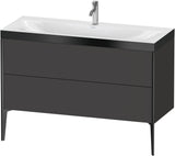 DURAVIT XViu c-bonded Waschtischunterbauset 1200 mm mit 2 Auszügen, anthrazit