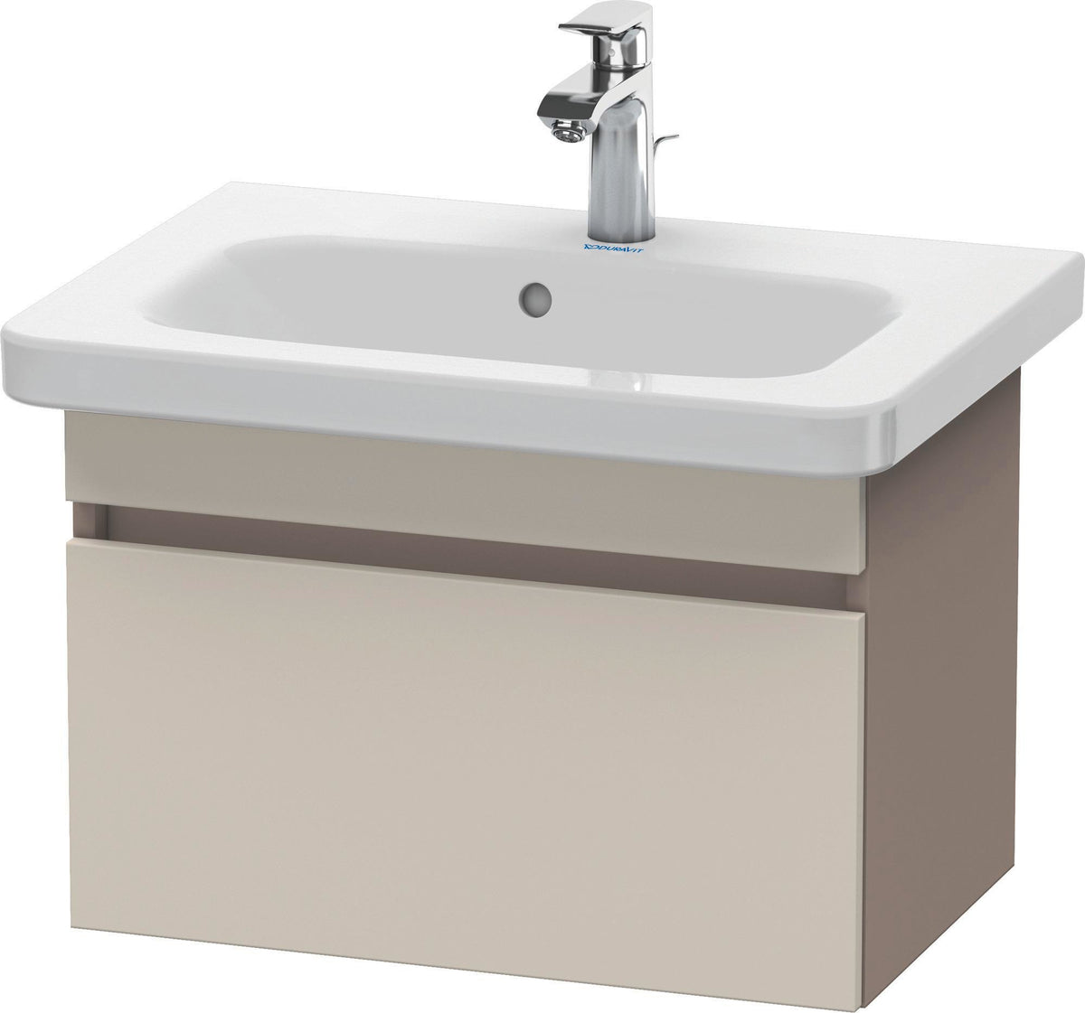 DURAVIT DuraStyle Waschtischunterbau wandhängend 580 mm betongrau matt mit Soft-Close-Auszug