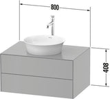 Duravit Waschtischunterbau White Tulip 800x550mm mit 2 Schubkästen und Tip-On-Technik