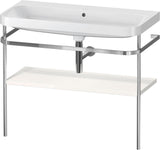 Duravit Happy D.2 c-shaped Waschtischset mit Metallkonsole, 975 mm, Taupe