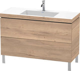 DURAVIT L-Cube c-bonded Waschtischset 1200 mm Eiche mit 2 Auszügen und Tip-on Technik