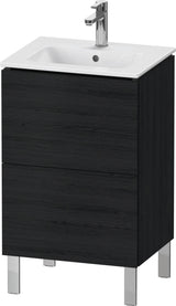 Duravit L-Cube Waschtischunterbau bodenstehend, 2 Auszüge, Weiß Matt, 520 mm
