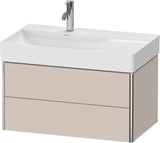 Duravit XSquare Waschtischunterbau 784 mm wandhängend, 2 Schubkästen, weiß matt, mit Tip-On-Technik