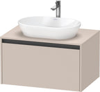 taupe matt / 1 Auszug / Waschtischunterbau