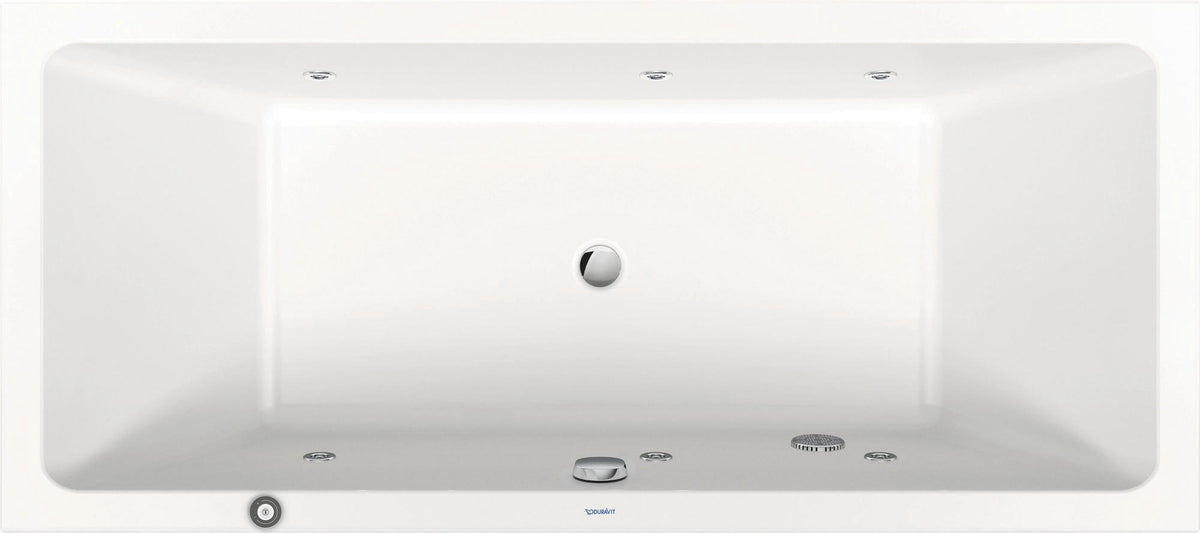 Duravit No.1 Whirlwanne 1800x800mm Einbauversion mit Jet-System, 6 Wanddüsen, Weiß