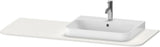 Duravit Konsole Happy D.2 1300 mm taupe supermatt – Beckenposition links