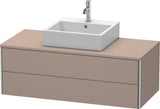DURAVIT XSquare Waschtischunterbau 1200 mm, 2 Schubladen, Basalt Matt, wandhängend