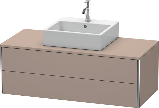 DURAVIT XSquare Waschtischunterbau 1200 mm, 2 Schubladen, Basalt Matt, wandhängend