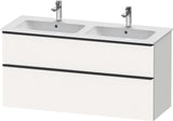 Duravit D-Neo Waschtischunterbau 1280 mm betongrau matt – wandhängend, 1 Auszug, Bronze Griff