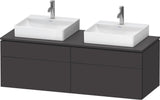 DURAVIT L-Cube Waschtischunterbau 1420 mm Taupe supermatt mit Tip-on und Soft-Close