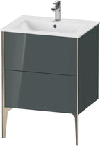 dolomiti grey hochglanz / Mitteldichte Faserplatte (MDF) / Ausz.champagner
