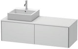 Duravit XSquare Waschtischunterbau 1400 mm wandhängend mit Becken links in s-matt