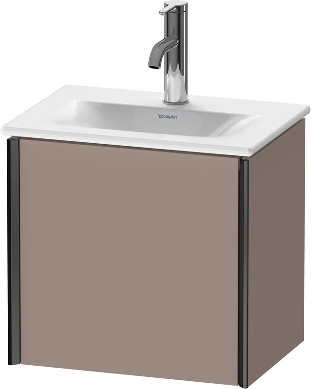 DURAVIT XViu Waschtischunterbau 397 mm wandhängend, 1 Tür rechts, schwarz matt/basalt matt