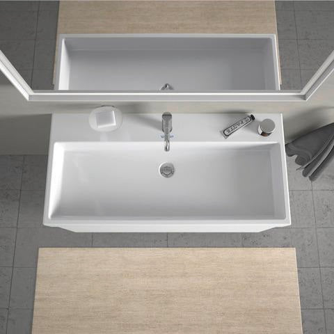 DURAVIT L-Cube Waschtischunterbau 984 mm, 2 Schubkästen, Weiß Matt, Wandmontage