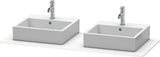 DURAVIT XSquare Konsole 1400 mm betongrau matt mit zwei Ausschnitten für Doppelwaschtisch