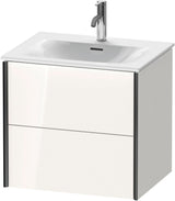 Duravit XViu Waschtischunterbau wandhängend 610 mm 2 Schubkästen weiß hochglanz