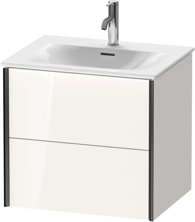 Duravit XViu Waschtischunterbau wandhängend 610 mm 2 Schubkästen weiß hochglanz