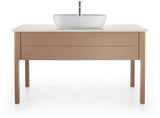 DURAVIT Aufsatzbecken Luv 600 mm weiß mit Hahnlochbank und Halbsäule, ohne Überlauf