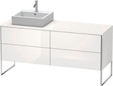 DURAVIT XSquare Waschtischunterbau betongrau matt 1600 mm mit 4 Auszügen, bodenstehend