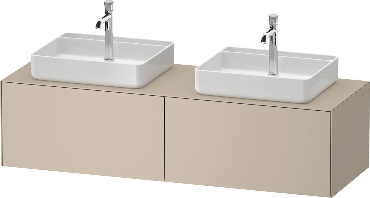 DURAVIT White Tulip Waschtischunterbau 1600 mm wandhängend, 2 Auszüge, weiß seidenmatt