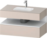 DURAVIT Qatego Einbauwaschtisch mit Konsolenwaschtischunterbau 1000 mm, 1 Auszug, antibakteriell