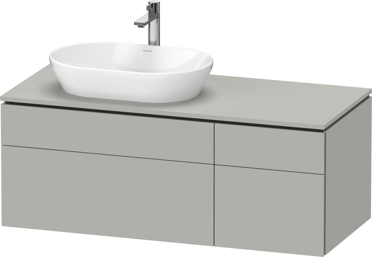 DURAVIT L-Cube Waschtischunterbau 1220 mm taupe supermatt mit Tip-On-Technik und Soft-Close
