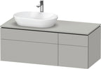 betongrau matt / Spanplatte / 2 Schubkästen, 2 Auszüge