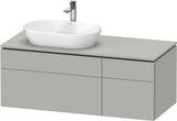 DURAVIT L-Cube Waschtischunterbau 1220 mm taupe supermatt mit Tip-On-Technik und Soft-Close
