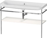 Duravit Happy D.2 c-shaped Waschtischset 1175 mm mit Metallkonsole und Waschschüssel