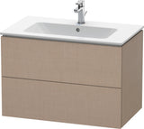 Duravit L-Cube Waschtischunterbau 820 mm taupe matt mit 2 Schubkästen und Tip-On-Technik