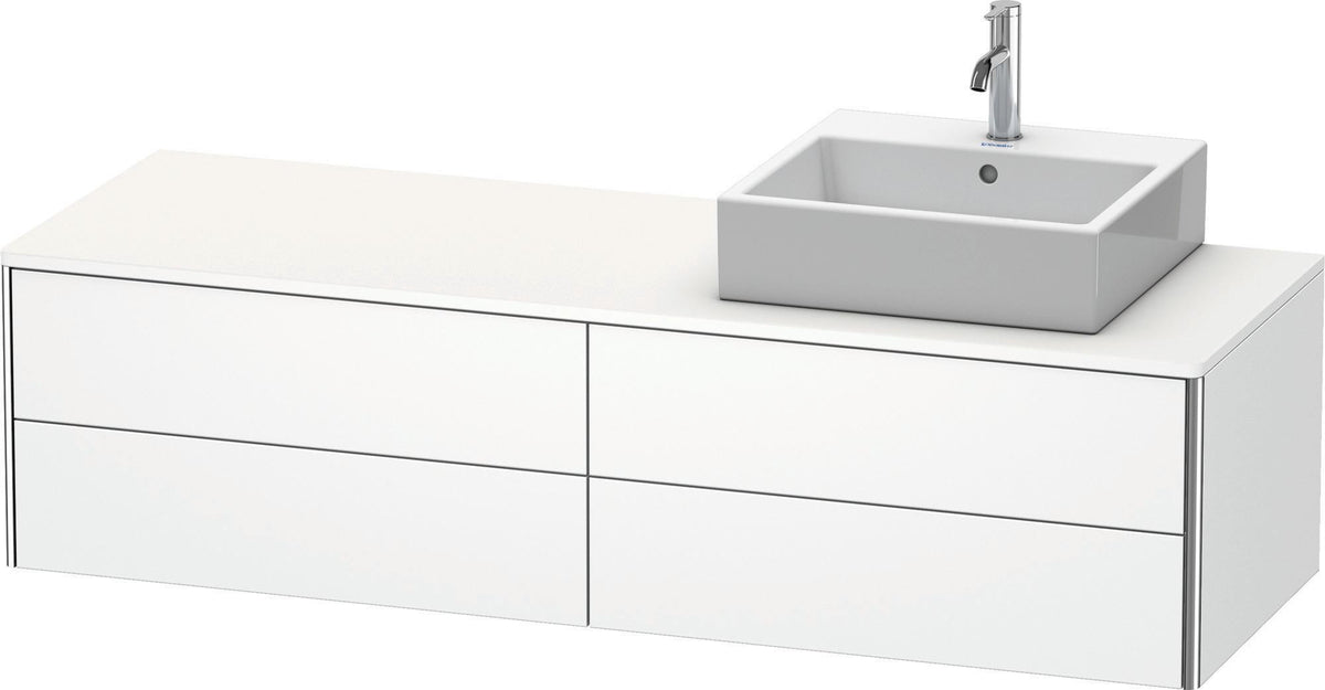 Duravit XSquare Waschtischunterbau 1600 mm betongrau matt, 4 Schubkästen, wandhängend