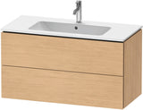 Duravit L-Cube Waschtischunterbau 1020 mm taupe matt – wandhängend, 2 Schubkästen, Tip-On