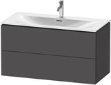 DURAVIT L-Cube Waschtischunterbau, wandhängend, 1020 mm, 2 Schubkästen, weiß matt
