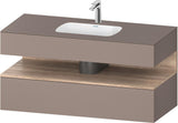 DURAVIT Qatego Studio F. A. Porsche Einbauwaschtisch mit Konsolenwaschtischunterbau 1200 mm Weiß Matt