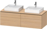 DURAVIT L-Cube Waschtischunterbau 1420 mm Taupe supermatt mit Tip-on und Soft-Close