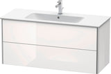 Duravit XSquare Waschtischunterbau 1210 mm, 2 Schubkästen, Graphit Matt – Wandhängend mit Tip-On