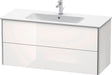 DURAVIT XSquare Waschtischunterbau 1210 mm, 2 Schubkästen, Weiß Seidenmatt, wandhängend