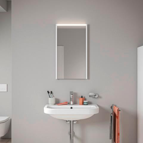 DURAVIT D-Code 2.0 Spiegel mit LED-Beleuchtung, 400 x 700 x 48 mm, Weiß Matt