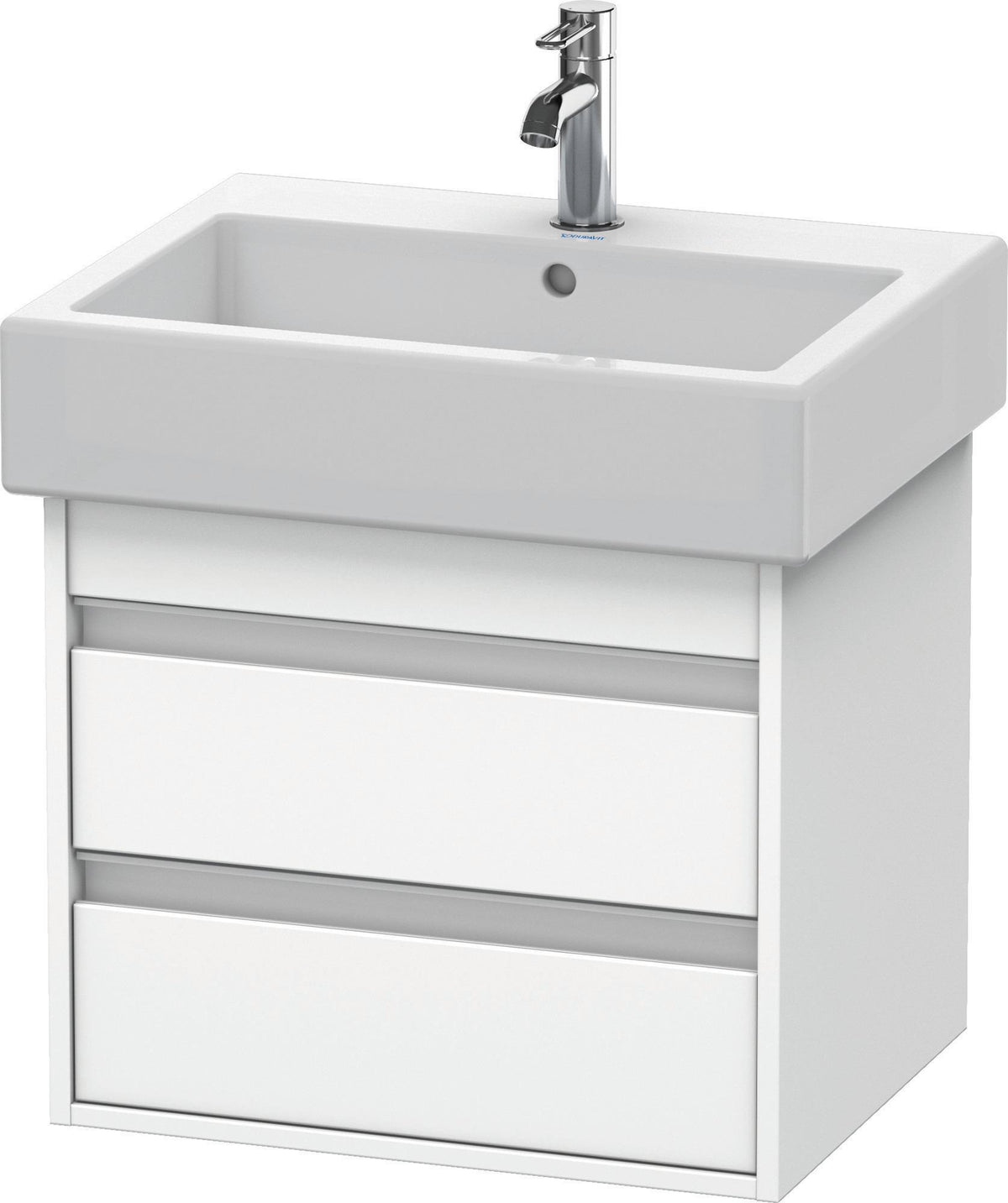 DURAVIT Ketho Waschtischunterbau wandhängend 550 mm, 2 Schubkästen, weiß matt – für Vero 045460