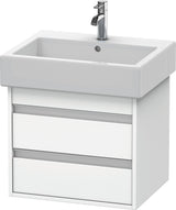 DURAVIT Ketho Waschtischunterbau wandhängend 550 mm, 2 Schubkästen, weiß matt – für Vero 045460