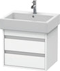 DURAVIT Ketho Waschtischunterbau wandhängend 550 mm, 2 Schubkästen, weiß matt – für Vero 045460