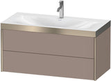 DURAVIT XViu c-bonded Waschtischunterbauset 1000 mm, 2 Schubkästen, champagner matt/basalt matt