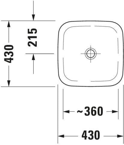 DURAVIT DuraStyle Einbauwaschtisch 430 mm weiß ohne Hahnlochbank von oben einbaubar