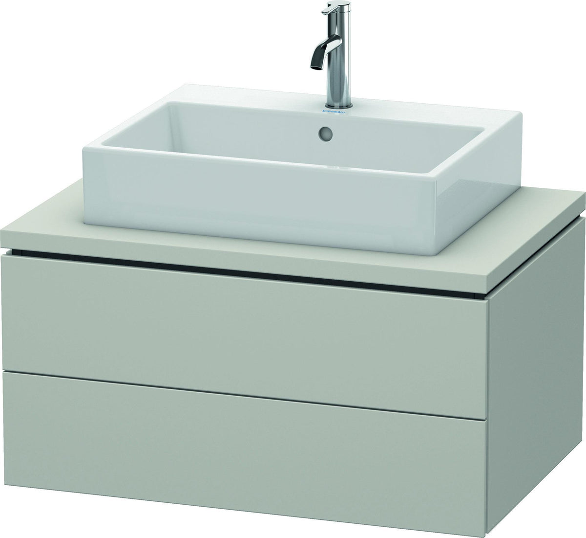 DURAVIT L-Cube Konsolenwaschtischunterbau 820 mm betongrau matt mit 2 Schubkästen